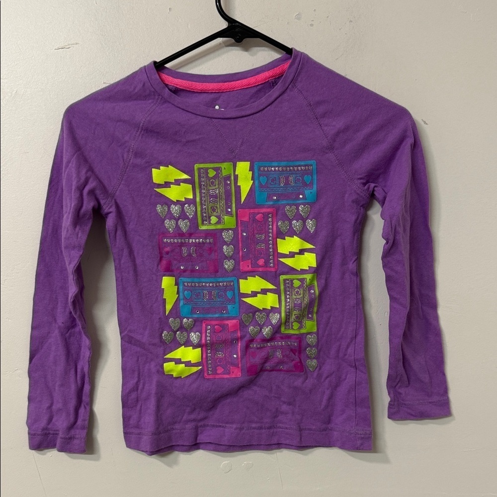 Circo Purple Long Sleeve Tee with Graphic Design 2012 vintage